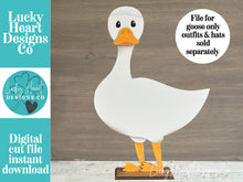Load image into Gallery viewer, Goose Front Porch Animal Hats Interchangeable File SVG, Goose ONLY, Duck, Outfits, Seasonal, Holiday, Farm, Glowforge, LuckyHeartDesignsCo