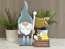 Load image into Gallery viewer, Bee Honey Flag Interchangeable File SVG, Summer, Spring, Bumble, Gnome, Highland, Seasonal, Holiday, Glowforge, LuckyHeartDesignsCo