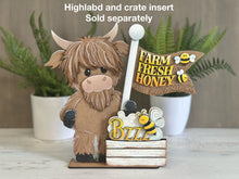 Load image into Gallery viewer, Bee Honey Flag Interchangeable File SVG, Summer, Spring, Bumble, Gnome, Highland, Seasonal, Holiday, Glowforge, LuckyHeartDesignsCo