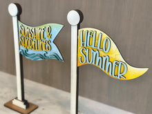 Load image into Gallery viewer, Summer Beach Flag Interchangeable File SVG, Fall, Sunny, Sun, Waves, Sand Gnome, Highland, Seasonal, Holiday, Glowforge, LuckyHeartDesignsCo