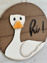 Load image into Gallery viewer, Goose Interchangeable Hat Door Hanger File SVG, Shiplap, Duck, Holiday Shapes, Christmas, Fall, Halloween, Glowforge, LuckyHeartDesignsCo