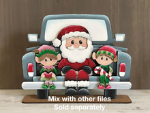 Load image into Gallery viewer, Elves Shelf Hanging File SVG, Ledge, Christmas, Elf, Santa, Presents, Candy Cane, Hanger, Tiered Tray Glowforge LuckyHeartDesignsCo