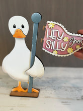 Load image into Gallery viewer, Goose Flag Interchangeable File SVG, Duck, Farm, Seasonal, Holiday, Glowforge, LuckyHeartDesignsCo