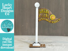 Load image into Gallery viewer, Sunflower Flag Interchangeable File SVG, Summer, Spring, Fall, Flower, Farm, Seasonal, Holiday, Glowforge, LuckyHeartDesignsCo