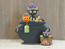 Load image into Gallery viewer, Black Cat Candy Halloween For The Flower Basket Interchangeable File SVG, TINY, Potion, Pumpkin, Witch, Glowforge, LuckyHeartDesignsCo