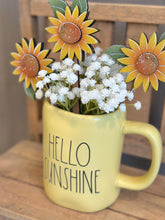 Load image into Gallery viewer, Sunflower Mug Stick File SVG, Glowforge Tiered Tray, Tray Decor, Fall, Flower, Floral, Plant Topper, Gift, LuckyHeartDesignsCo