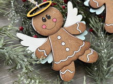 Load image into Gallery viewer, Gingerbread Angel Christmas Ornament File SVG, Craft, Kids, Santa, Baby, Kids, Remember, Memorial, Glowforge, LuckyHeartDesignsCo