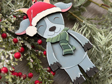 Load image into Gallery viewer, Goat Santa Standing Christmas Ornament File SVG, Glowforge, Horse, Cow, Farm, LuckyHeartDesignsCo