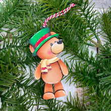 Load image into Gallery viewer, Teddy Bear Christmas Ornament File SVG, Glowforge, Santa, Elf, Reindeer, Rudolph, Cute, Baby, Kids, LuckyHeartDesignsCo