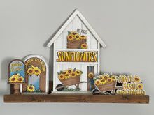 Load image into Gallery viewer, Wall Collage House Shelf Holder Interchangeable Sign File, Glowforge, Home, Family, Display, Plant, House, Standing, LuckyHeartDesignsCo
