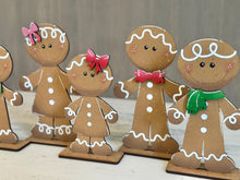 Load image into Gallery viewer, Gingerbread Bows Standing Family File SVG File, Grandma, Man, Men, Mom, Dad, Kids, Christmas, Personalized, Glowforge, LuckyHeartDesignsCo