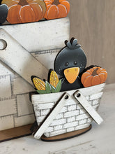 Load image into Gallery viewer, Crow Fall For The Flower Basket Interchangeable File SVG, Scarecrow, Sunflower TINY Pumpkin Farm Tiered Tray, Glowforge, LuckyHeartDesignsCo