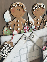 Load image into Gallery viewer, Gingerbread Baking Spirits Flower Basket Interchangeable File SVG, TINY, Christmas, Cookie, Man Men, Holiday, Glowforge, LuckyHeartDesignsCo