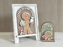 Load image into Gallery viewer, Gingerbread Baking Tall Arch Sign Interchangeable File SVG, TINY, INSERT only, Cookie, Christmas Glowforge, Tiered Tray LuckyHeartDesignsCo