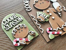 Load image into Gallery viewer, Gingerbread Baking Tall Arch Sign Interchangeable File SVG, TINY, INSERT only, Cookie, Christmas Glowforge, Tiered Tray LuckyHeartDesignsCo