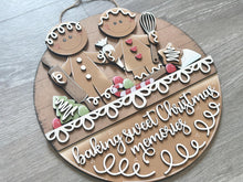 Load image into Gallery viewer, Gingerbread Baking Holiday Door Sign Interchangeable File, SVG, Christmas, Cookies, Presents Men Man Seasonal Home Welcome, glowforge