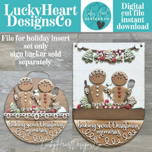 Load image into Gallery viewer, Gingerbread Baking Holiday Door Sign Interchangeable File, SVG, Christmas, Cookies, Presents Men Man Seasonal Home Welcome, glowforge
