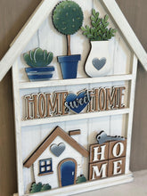 Load image into Gallery viewer, Wall Collage House Shelf Holder Interchangeable Sign File, Glowforge, Home, Family, Display, Plant, House, Standing, LuckyHeartDesignsCo