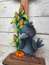 Load image into Gallery viewer, Crow Fall for the Birdhouse Interchangeable File SVG, Glowforge, Scarecrow, Leaf, Seasonal, Holiday Shapes, LuckyHeartDesignsCo
