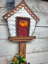Load image into Gallery viewer, Crow Fall for the Birdhouse Interchangeable File SVG, Glowforge, Scarecrow, Leaf, Seasonal, Holiday Shapes, LuckyHeartDesignsCo