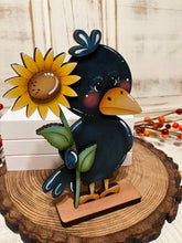 Load image into Gallery viewer, Crow Fall Pumpkin Standing File SVG, Bird, Leaves, Autumn, Farm, Sweater Weather, Tiered Tray Glowforge, LuckyHeartDesignsCo
