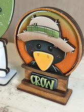 Load image into Gallery viewer, Crow Fall Snow Globe Interchangeable File SVG, TINY Glowforge, Farm, Pumpkin, Scarecrow, Corn Autumn, Leaf, Leaves, LuckyHeartDesignsCo