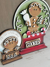 Load image into Gallery viewer, Gingerbread Baking Snow Globe Interchangeable File SVG, TINY, Glowforge, Christmas, Cookies Holiday, Shapes, Tiered Tray LuckyHeartDesignsCo