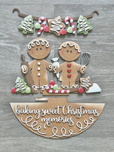 Load image into Gallery viewer, Gingerbread Baking Holiday Door Sign Interchangeable File, SVG, Christmas, Cookies, Presents Men Man Seasonal Home Welcome, glowforge