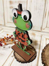 Load image into Gallery viewer, Frog Halloween Costume Standing File SVG, Witch, Vampire, Jack-o-lantern, Cute, Trick Or Treat Tiered Tray Glowforge, LuckyHeartDesignsCo