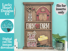 Load image into Gallery viewer, Farm Wall Collage Shelf Holder Interchangeable Sign File, Glowforge, Home, Barn, Cow, Display Farmhouse House, Standing, LuckyHeartDesignsCo
