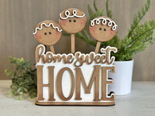 Load image into Gallery viewer, Home Sweet Home Desk Holder Mug Stick File SVG, Glowforge Tiered Tray, Plant Topper Gift, LuckyHeartDesignsCo