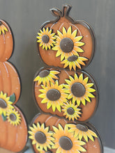 Load image into Gallery viewer, Fall Sunflower Stacking Pumpkin File SVG, Reversible, Fall Glowforge, Summer, LuckyHeartDesignsCo