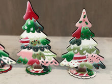 Load image into Gallery viewer, Patchwork Christmas Standing Tree File SVG, Bow, Fabric, Holly, mantle decor, Centerpiece, glowforge, LuckyHeartDesignsCo