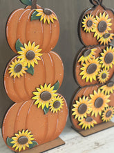 Load image into Gallery viewer, Fall Sunflower Stacking Pumpkin File SVG, Reversible, Fall Glowforge, Summer, LuckyHeartDesignsCo