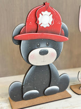 Load image into Gallery viewer, Animal Hats Professions Interchangeable File SVG, add on Fireman, Construction, Nurse, Coach, Police, Pilot, Glowforge, LuckyHeartDesignsCo