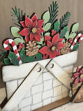 Load image into Gallery viewer, Christmas Foliage Flower Basket Interchangeable File SVG, TINY Holiday, Candy Cane, Holly, Poinsettia Flower, Glowforge, LuckyHeartDesignsCo