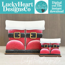 Load image into Gallery viewer, Santa Boots Flower Basket Interchangeable File SVG, TINY, Christmas, Presents, Seasonal, Holiday, Glowforge, LuckyHeartDesignsCo