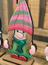 Load image into Gallery viewer, Gnome Eyes Christmas Standing File SVG, Rudolph, Elf, Snowman, Girl, Boy, Glowforge, LuckyHeartDesignsCo