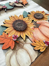 Load image into Gallery viewer, Fall Foliage Holiday Door Sign Interchangeable File, SVG Pumpkins Patch, Sunflower, Acorn, Leaves, Farm, Seasonal, Home, Welcome, glowforge