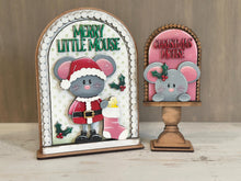 Load image into Gallery viewer, Mouse Christmas Tall Arch Sign Interchangeable File SVG, TINY, INSERT only Wreath, Tree, Christmas, Glowforge, Holiday, LuckyHeartDesignsCo