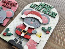 Load image into Gallery viewer, Mouse Christmas Tall Arch Sign Interchangeable File SVG, TINY, INSERT only Wreath, Tree, Christmas, Glowforge, Holiday, LuckyHeartDesignsCo
