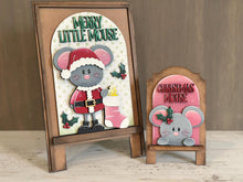 Load image into Gallery viewer, Mouse Christmas Tall Arch Sign Interchangeable File SVG, TINY, INSERT only Wreath, Tree, Christmas, Glowforge, Holiday, LuckyHeartDesignsCo