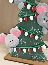 Load image into Gallery viewer, Mouse Christmas Tree Standing File SVG, Rudolph, Mrs. Claus, Mice, Santa, Present, Reindeer, Glowforge, LuckyHeartDesignsCo
