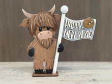 Load image into Gallery viewer, New Year Flag Interchangeable File SVG, Ball Drop, January, Winter, Celebrate, Highland, Seasonal, Holiday, Glowforge, LuckyHeartDesignsCo
