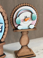 Load image into Gallery viewer, Let It Snow Snowman Winter Snow Globe Interchangeable File SVG, Glowforge, TINY, Snowmen, Frosty Snowflake, Tiered Tray LuckyHeartDesignsCo