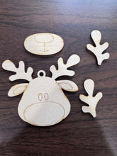 Load image into Gallery viewer, Reindeer Pair Pop Out Ornament Craft Kit File SVG, Rudolph, Christmas, Kids Craft, Glowforge, LuckyHeartDesignsCo