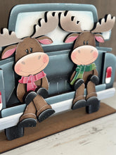 Load image into Gallery viewer, Moose Shelf Hanging File SVG, Ledge, Chair, Couch, Christmas, Winter, Santa, Rudolph, Hanger, Tiered Tray Glowforge LuckyHeartDesignsCo