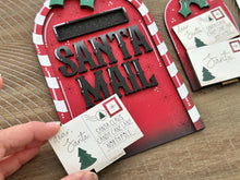 Load image into Gallery viewer, Santa Mail Tall Arch Sign Interchangeable File SVG, TINY, INSERT only, Holly, Mailbox, Glowforge, Holiday, Tiered Tray LuckyHeartDesignsCo