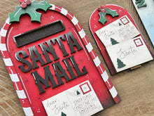 Load image into Gallery viewer, Santa Mail Tall Arch Sign Interchangeable File SVG, TINY, INSERT only, Holly, Mailbox, Glowforge, Holiday, Tiered Tray LuckyHeartDesignsCo