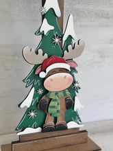 Load image into Gallery viewer, Moose Winter Christmas for the Birdhouse Interchangeable File SVG, Santa, Seasonal, Holiday Shapes, Glowforge, Laser, LuckyHeartDesignsCo
